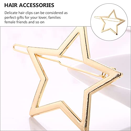 Beauptty 8pcs clipes de cabelo em estrela pinos de cabelo oco de metal barrettes bobby pinos clipes de cabelo de natal para mulheres