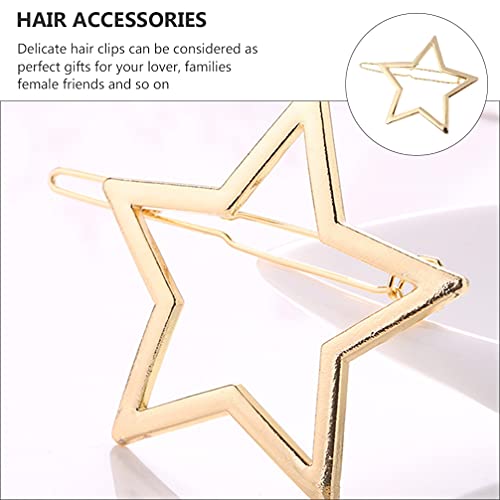 Beauptty 8pcs clipes de cabelo em estrela pinos de cabelo oco de metal barrettes bobby pinos clipes de cabelo de natal para mulheres e meninas acessórios de cabelo presentes