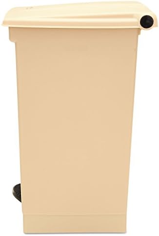 Rubbermaid Commercial Indoor Utility Side-on Ledes Container, 12 gal, plástico, bege bege