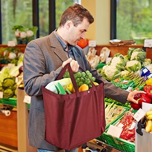 Zhehao 60 peças Sacos de compras de supermercado reutilizáveis ​​coloridos grandes bolsas de presente dobráveis ​​bolsas de tecido
