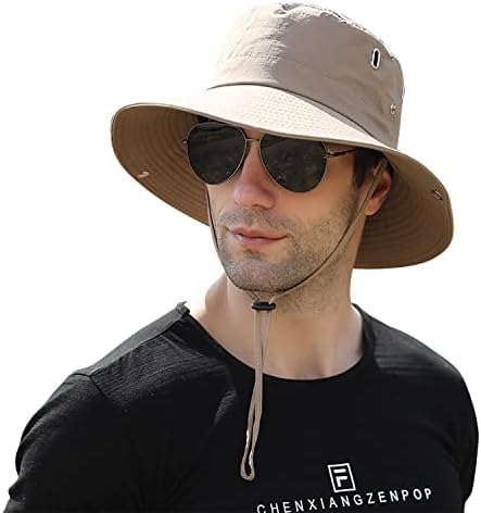 Chapéu de pesca de aba larga para homens upf 50+ safari caminhando chapéu de sol