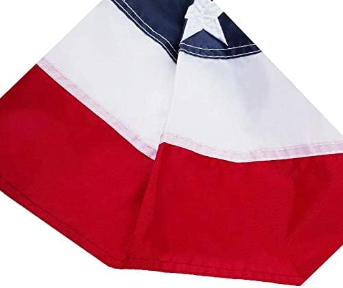 American Flant Bunting 3x6 ft LinAgarten EUA Bandeira plissada com listras costuradas Estrelas patrióticas bordadas e ilhós de bronze