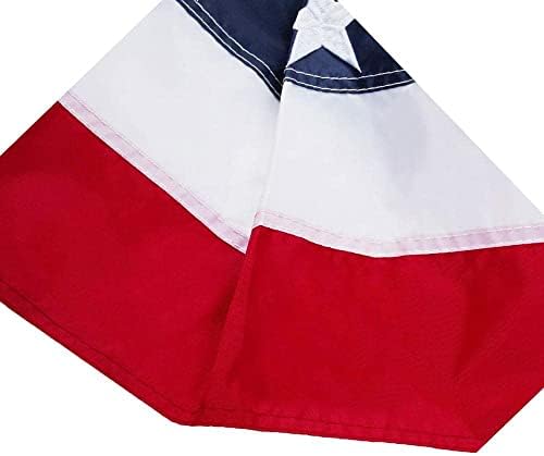 American Flant Bunting 3x6 ft LinAgarten EUA Bandeira plissada com listras costuradas Estrelas patrióticas bordadas e ilhós de bronze Half Fan Banner Decorações de 4º julho para decoração de casa externa e interna 2 pacote