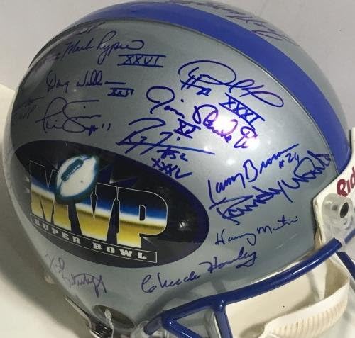 Super Bowl MVP assinou 18 Auto Pro Capacete Ins Joe Namath Ray Lewis Holo CoA - Capacetes NFL autografados