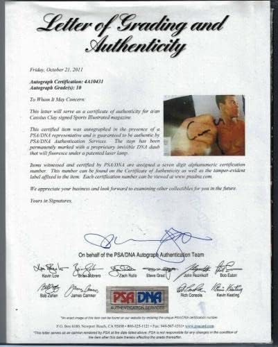 Muhammad Ali Cassius Clay assinou Si Mag 35th Ann. PSA ITP LOA 4A10431 Classificado 10 - Revistas de boxe autografadas