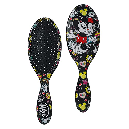 Brush molhado Disney Original Detangler Hair Brush - Mickey beijos Minnie - pente para mulheres, homens e crianças - molhado ou seco