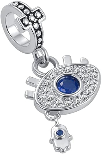 Jóias MZC Lucky Blue Blue Evil Eye Charm para Pandora Bracelets