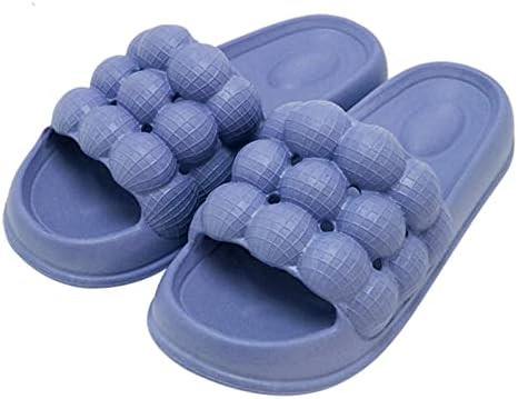Chinelos de casal rbculf, chinelos de bolha fofos para mulheres/homens, plataforma de conforto suave abre o dedo do pé em