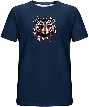 Lcepcy Cool Quarto de julho T Camisetas para homens Casual Crew pescoço Manga curta Tees gráficos 2023 camisa patriótica de verão