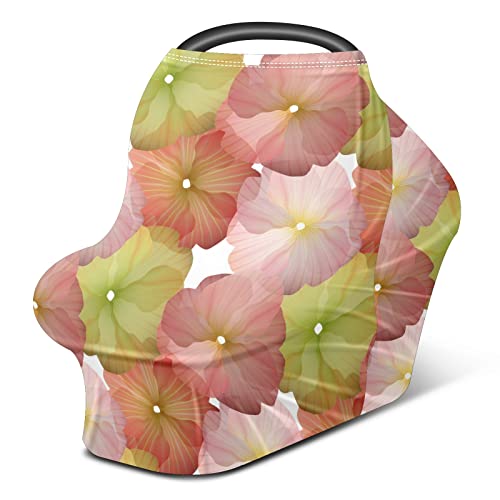 Capas de assento de carro para bebês Padrão de flor verde amarelo Padrão de flor romântica Capa de enfermagem Ambiente