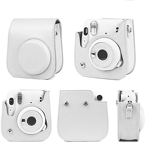 Milltrip Instant Camera Case, bolsa de couro PU com correia ajustável removível para fujifilm Instax mini 11 câmera