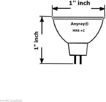 Anyray A2017Y 35 watts MR8 +C 12V 35W Lâmpada de halogênio 12-Volts