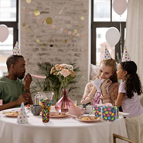 30 folhas 28 * 20 polegadas de papel de seda de feliz aniversário para sacolas de presente, papel de seda de estampa de