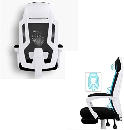 Presidente do escritório da Scdbgy Ygqbgy- Cadeira de escritório ergonômico da cadeira de escritório de malha traseira, cadeira de mesa para apoio de cabeça ajustável para suporte lombar