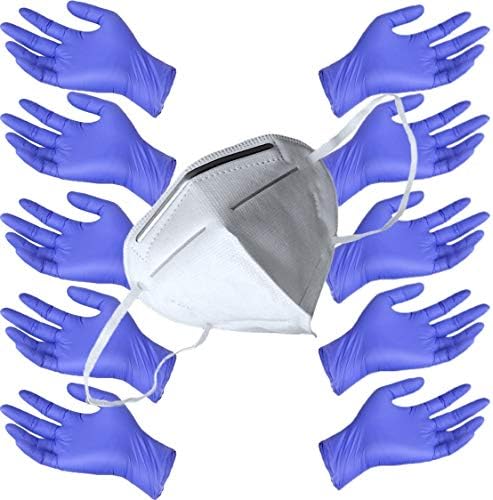 Qty 10 luvas e 1 pacote de máscara de limpeza - proteção durante a limpeza, poeira