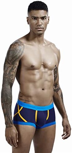 Roupa íntima atlética masculino respirável confortável cintura baixa sexy respirável cor de cor sólida boxer masculino masculino