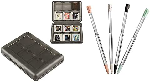 Pacote de carregador XahPower DSI, 1 pacote 3DS Game Holder Card e 4 Pack Stylus caneta para Nintendo DSI