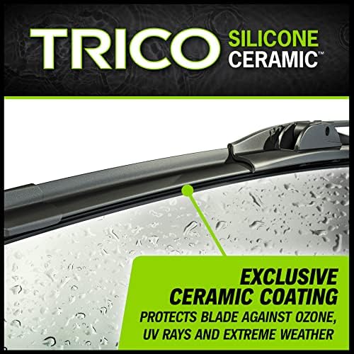 TRICO Silicone Ceramic Automotive Substituição Limpador de pára -brisa, super premium de silicone com revestimento