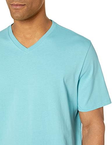 Essentials Men's Men's Camiseta de gola em V de manga curta, pacote de 2