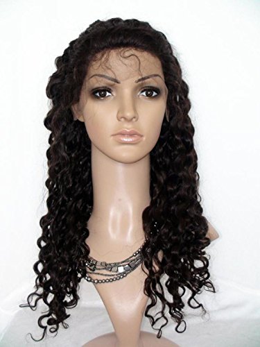 Bom quanlity 20 Lace total perucas de cabelo humano para mulheres negras peruca peruana Virgem Remy Human Human Wave Deep Wave Color