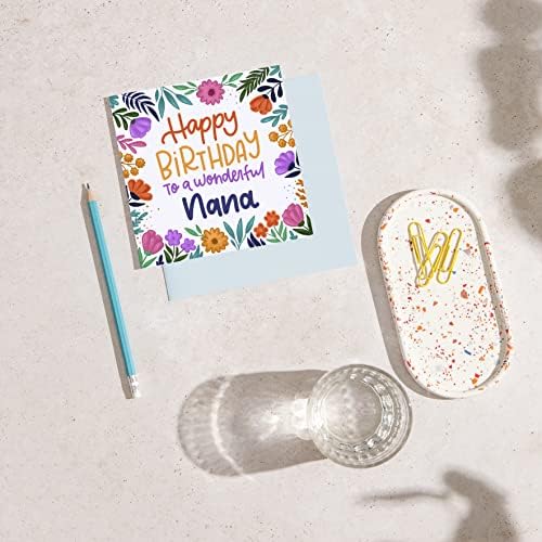Cartão de aniversário da Huxters - cartões de aniversário da Nana com estampa floral - cartões de fermento para ela - presentes