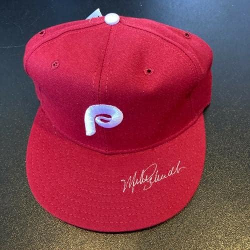 Mike Schmidt assinou a vintage autêntica Philadelphia Phillies Hat JSA CoA - HATS MLB autografados autografados