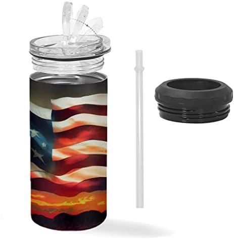 American Flag Isolado Slim CAN mais refrigerado - Paisagem lata mais refrigerada - elegante fino isolado mais frio