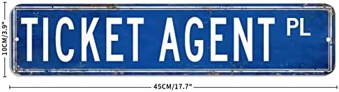 Ticket Agent Aluminium Metal Sign Garage Sign Agente Profissão de Ticket Sign Gift Metal Garage Sign Vintage Arte Parede