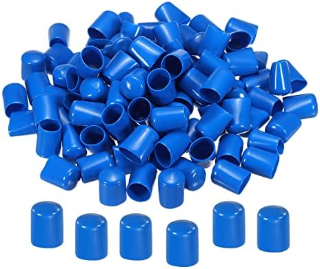 Meccanixity 30pcs tampas de borracha tampa de borracha 21mm de parafuso de vinil protetor redondo tampas de vácuo de PVC para parafuso para parafuso para parafuso, azul