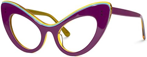 Vooglam Black Cat Eye Blue Light Blocking Glasses, Fashion Eye Glasses Frame para mulheres Anti -Eyestrain & UV