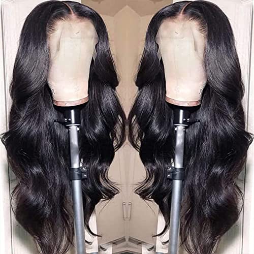 Alteryou Body Wave Lace Wigs Front Wigs Humanos Pré -arranhado 180% Densidade Perucas para Mulheres Negras Cabelo Humano