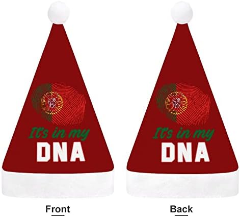 Portugal está no meu DNA chapéu de natal chapéu de santa engraçado chapéus de Natal chapéus para mulheres para mulheres/homens