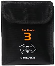 NC Black Battery Safe Storage Bag Protector à prova de explosão para 2 bateria para DJI Mavic 3