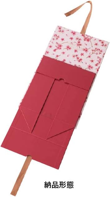 Cabeça CBL-HBM Caixa de presente, 8,7 x 3,3 x 6,1 polegadas, rosa, 4 peças, flores de cerejeira, flor de cerejeira, caixa adesiva de um toque