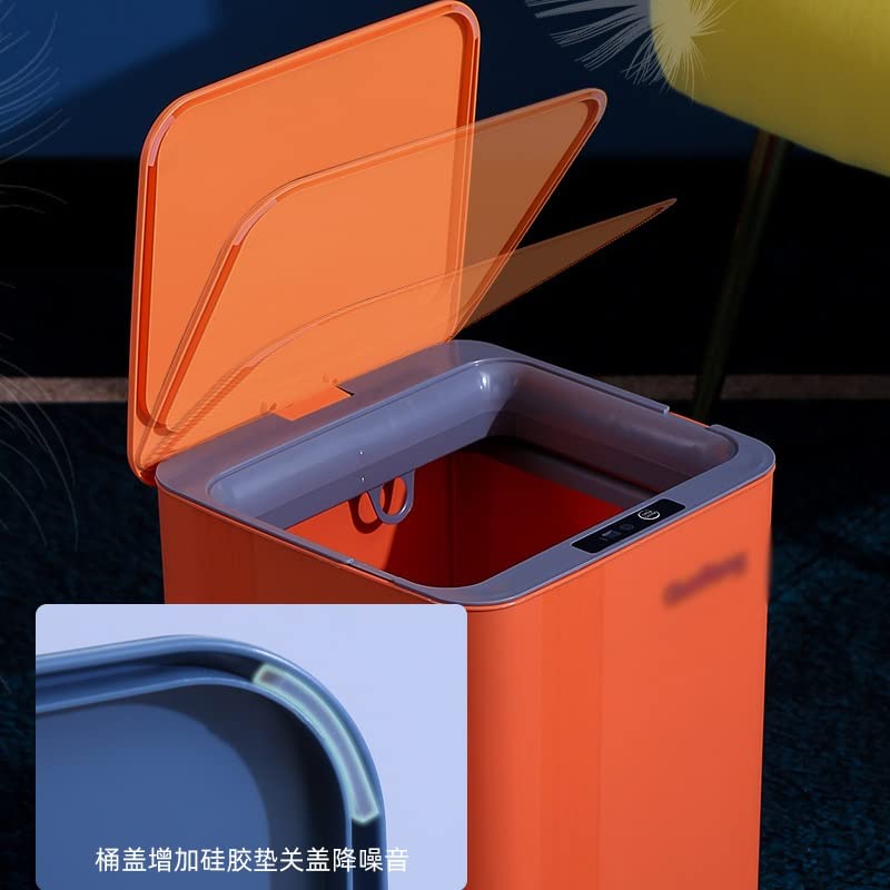 Lixo inteligente de cor zhaolei lata de lata de indução Gargabe com tampa, caixa de lixo automática elétrica de grande capacidade