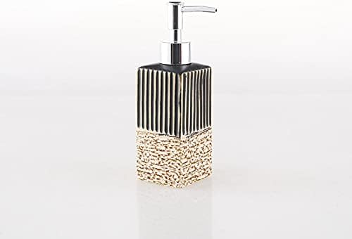 Dispensador de sabão de cerâmica Huijie com bomba para cozinha de banheiro - garrafa de shampoo de estilo nórdico de 300 ml,