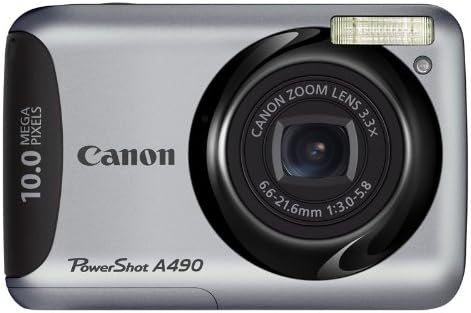 Canon PowerShot A490 10,0 MP Câmera digital com zoom óptico de 3,3x e LCD de 2,5 polegadas