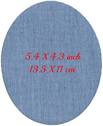 8pcs forma oval de tecido de tecido de costura remendo/sem kit de remendo de costura/adesivo auto adesivo patch de reparo para roupas calças jeans Jeans #4