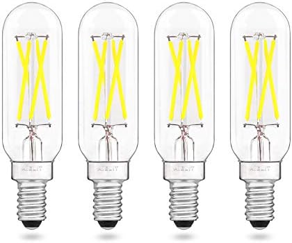 Lâmpadas LED de T8/T6/T25 de Aielit diminuem de 40 watts equivalentes, branco frio 6000k, 400 lúmens, lâmpada LED E12 tubular de 4W,