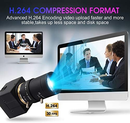 Câmera USB de câmera USB 5-50mm 10x Lente zoom manual USB Full HD 1080P 30FPS Webcam Webcam de baixa iluminação para a câmera industrial,