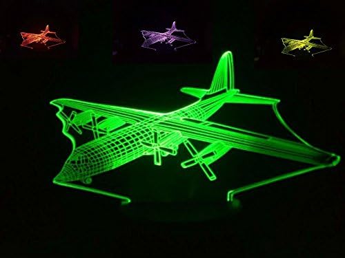 Molly Hieson 3D Air Plano Night Night Light Touch Touch Decor Decor Animal Lâmpada de mesa Lâmpadas de ilusão óptica 7 Luzes de