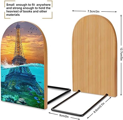 Eiffel Tower in Ocean Book Ends for Pratele