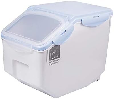 Lkyboa Caixa de armazenamento de alimentos selados de grande capacidade com tampa de arroz com arroz de armazenamento