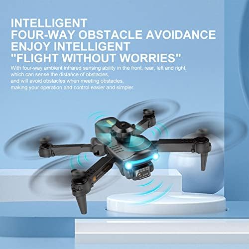 Drone dobrável para crianças adultos, câmera Wi-Fi FPV de 1080p, quadcopter RC inteligente com baterias, controle de gestos, sensor de gravidade, retenção de altitude, modo sem cabeça, evitação de obstáculos de 4 vias