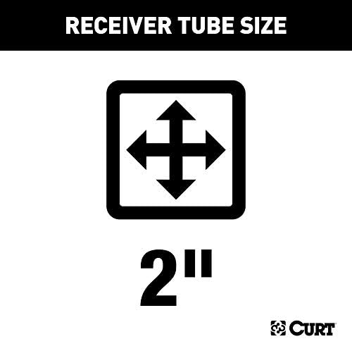 Curt 13703 Camper Trailer ajustável Hitch RV Towing, receptor de 2 polegadas, 3.500 libras, encaixa quadros de até 72 polegadas de