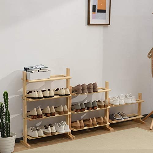 Rack de sapato Gyk Bamboo, prateleira de armazenamento multifuncional, fortes fortes de serviço de calçada durável de madeira