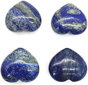 Laaalid xn216 1 peça azul lapis lazuli lazuli forma de coração chakra cálculos esculpidos reiki decoração de cura