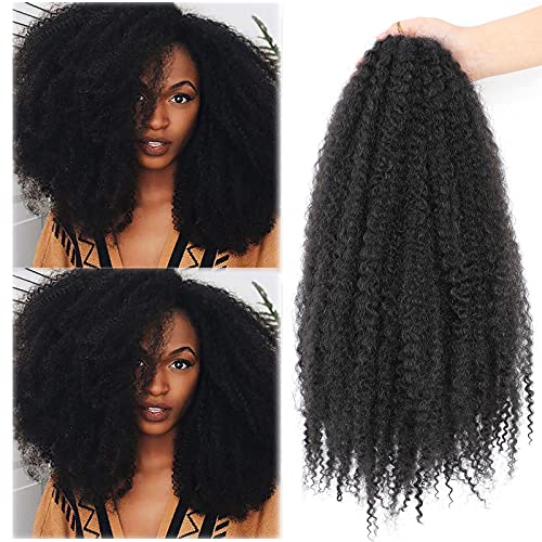 Cabelo de crochê de cabelo da Dansama Marley, 18 polegadas Afro Twist Marley Braiding Hair for Faux Locs Crochet Hair, 6 pacotes de