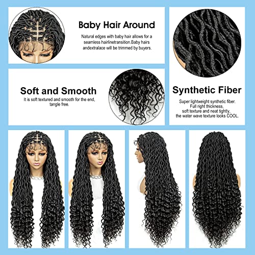 Sedittyhair trançado as perucas para mulheres negras de 32 polegadas de renda sintética peruca com cabelos trançados de cabelos