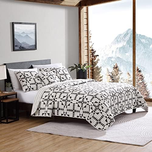 Eddie Bauer- Queen Quilt Set, conjunto de roupas de cama reversíveis de algodão, decoração de toda a temporada com tampa de travesseiro de bônus